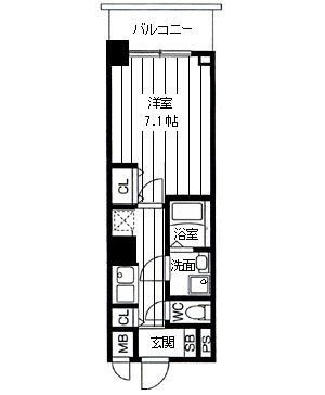 ウィルテラスなんば南の間取り