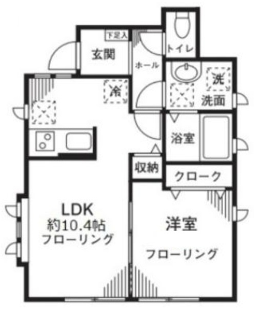 コート北沢 の間取り|間取りです。