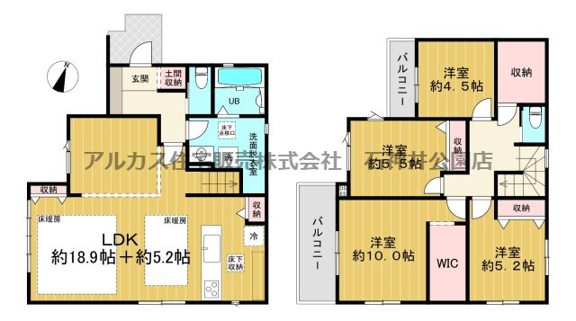 練馬区東大泉６丁目　新築一戸建　西武池袋線　大泉学園の間取り
