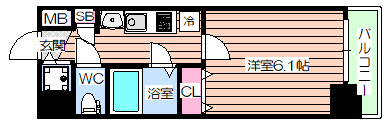 【間取り】 | プレサンス新大阪クレスタ