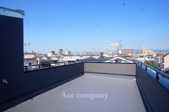 【バルコニー】 | 平野区喜連3丁目 | 屋上ルーフバルコニー付き☆水栓完備で屋上プールできます♪