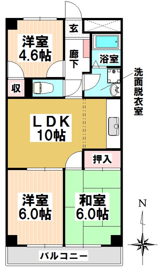 【間取り】 | シャンボール近藤Ⅰ
