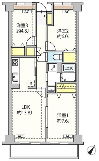 【間取り】 | 東雪谷マンション