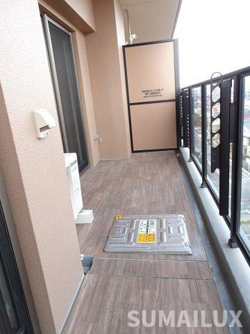 ニューガイア西熊本駅前のバルコニー
