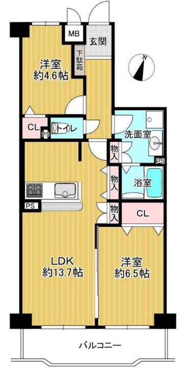 エンゼルハイム本山の間取り