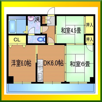 【間取り】 | メゾン花小金井 | こちらの反転タイプです。