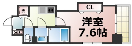 【間取り】 | Luxe玉造Ⅱ　仲介手数料無料
