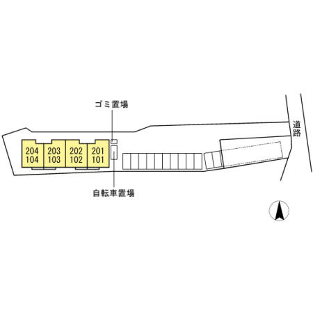 サンクレールの駐車場