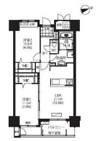 熊本市南区刈草１丁目の賃貸マンションの間取り