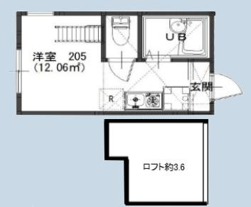 プライムテラス大和B棟※初期費用分割あと払いサービス利用可能物件の間取り