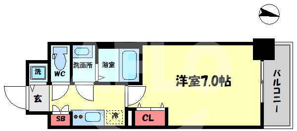 ファーストフィオーレ新梅田の間取り|ファーストフィオーレ新梅田　開放感のある間取り