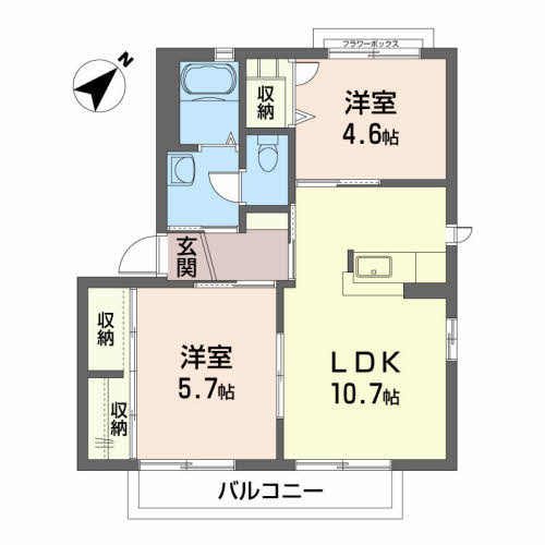 ニコレットテラスAの間取り