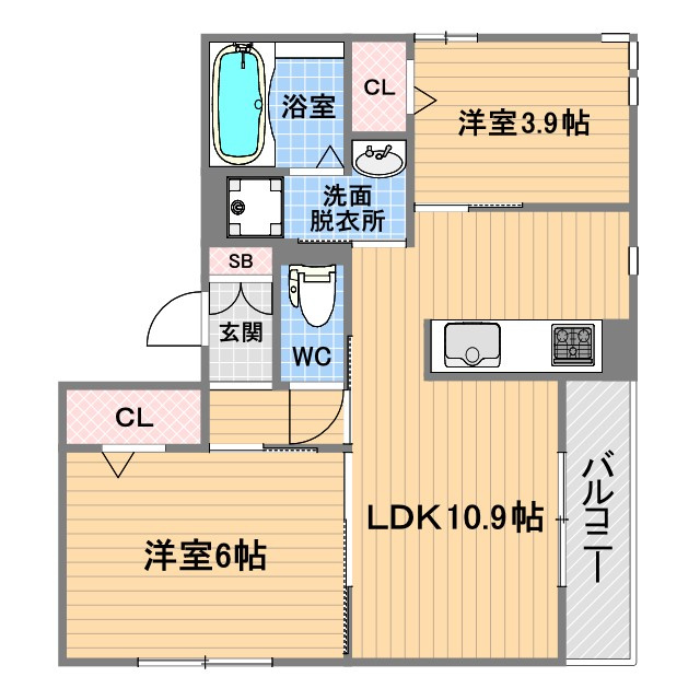 コンフォール甲子園口の間取り