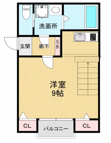筑紫野市針摺南２丁目のアパートの間取り