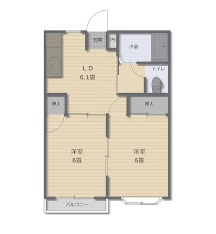 サンヒルズ岡Ⅱの間取り