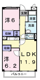 【間取り】 | モア・エレガント | 間取図
