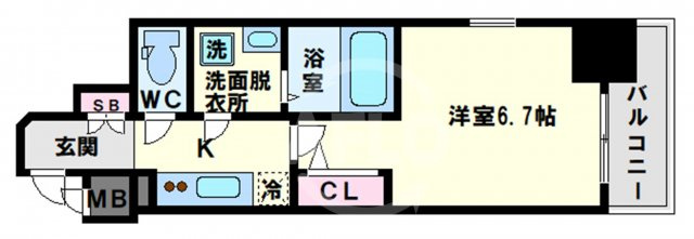 エスリード大阪上本町ブランシュの間取り|エスリード大阪上本町ブランシュ　間取り