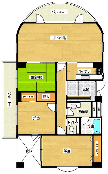 ベルコート芦屋の間取り