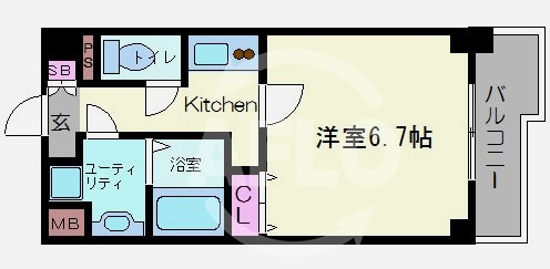 S-RESIDENCE難波Vialeの間取り|S-RESIDENCE難波Viale　間取り
