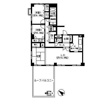 芦屋ガーデンの間取り