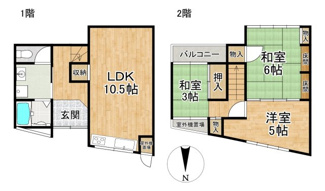 【間取り】 | 小山西大野町貸家