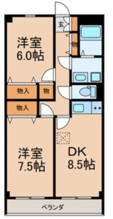 仲介手数料（賃料の1.10ヵ月）の50％OFF対象物件！の間取り