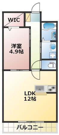 熊本市西区二本木２丁目の賃貸マンションの間取り