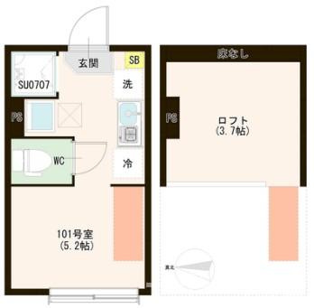 練馬区富士見台３丁目のアパートの間取り