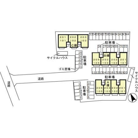 メゾングレース　ＡＢＣの区画図