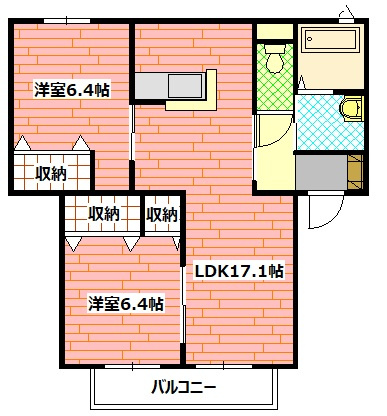 メゾンうえたⅢの間取り