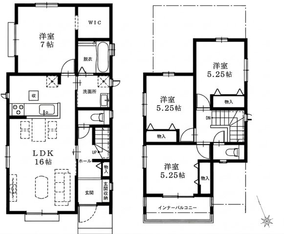 南城市大里仲間（全8棟）C・G・H号棟の間取り|C号棟　3790万円