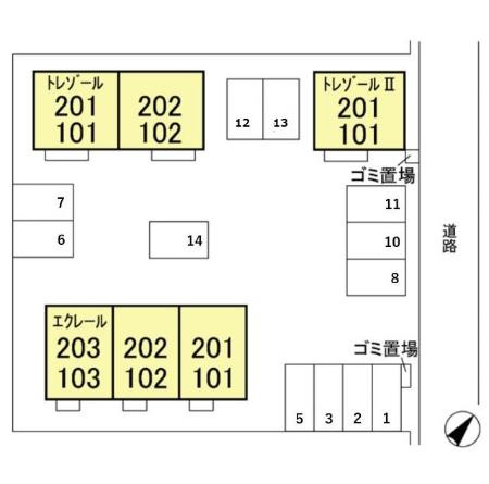 トレゾール　Ⅱの区画図