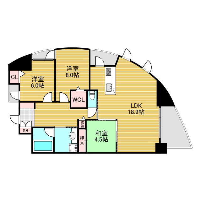 トリニティ北川口の間取り