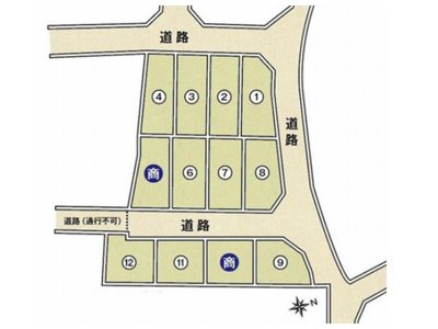 【区画図】 | 山科区北花山市田町　売地（建築条件付き）