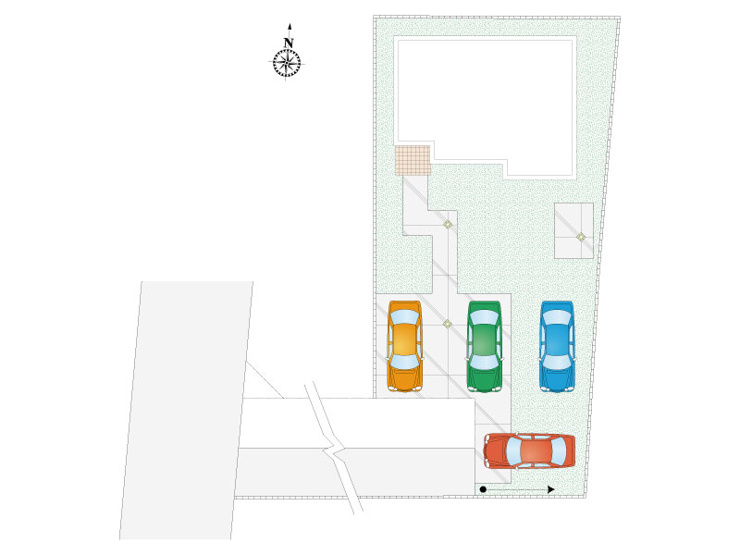 【西久保町2丁目3区画　3号棟　配置図】