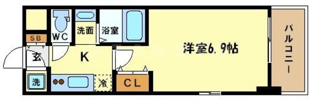 ジュネーゼグラン京町堀の間取り|ジュネーゼグラン京町堀　開放感ある間取り