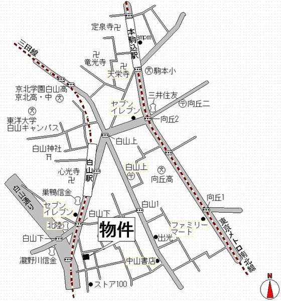 Ｓｅｉｒｉｏｓ白山の地図