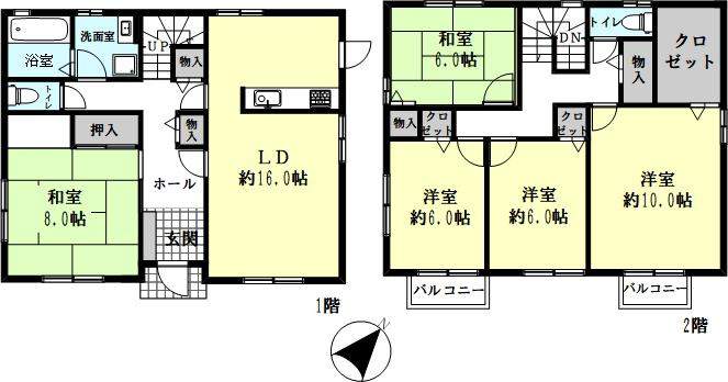 神戸市西区井吹台西町３丁目戸建の間取り