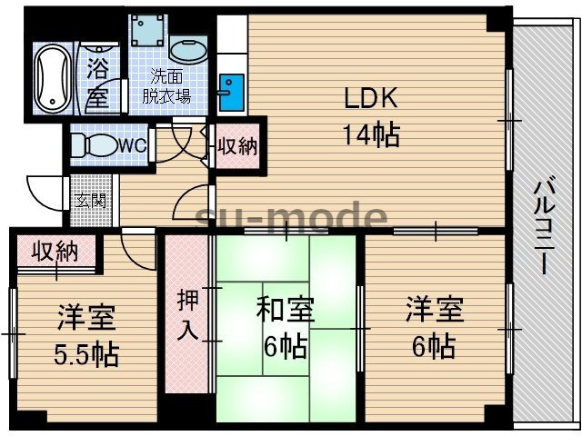 ファミール若園の間取り