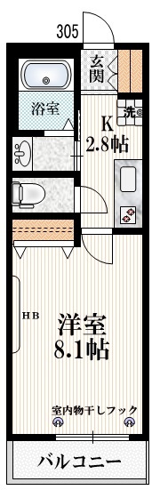 アゼリア　コート　下北沢の間取り|角部屋