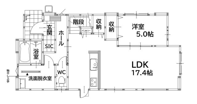【間取り】 | 遠賀郡芦屋町幸町1期1号棟