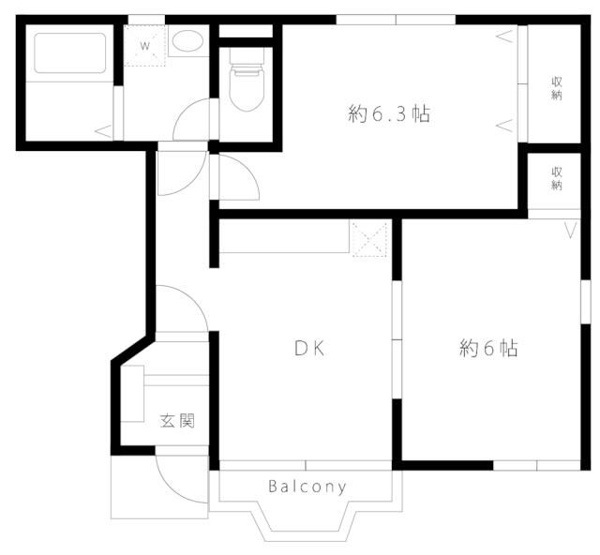 【間取り】 | ハニーヴァレー弐番館