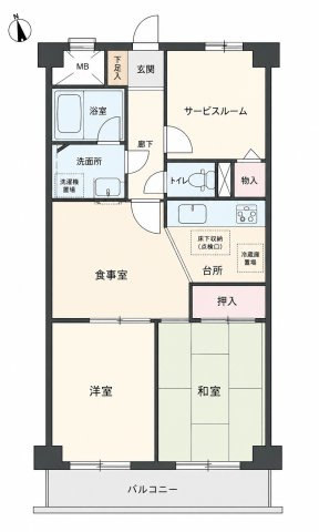 【間取り】 | ライオンズマンション東寺尾　バス便が充実/新耐震基準/商業施設複数あり