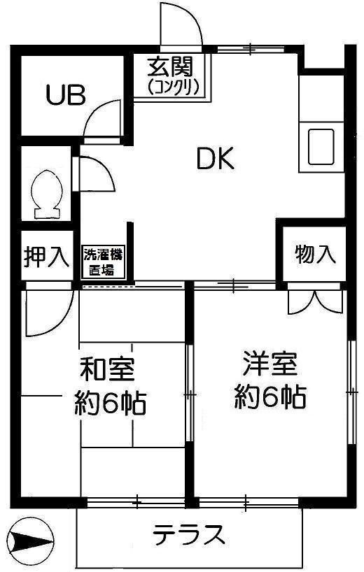 サマックスメゾン中村Ｂの間取り
