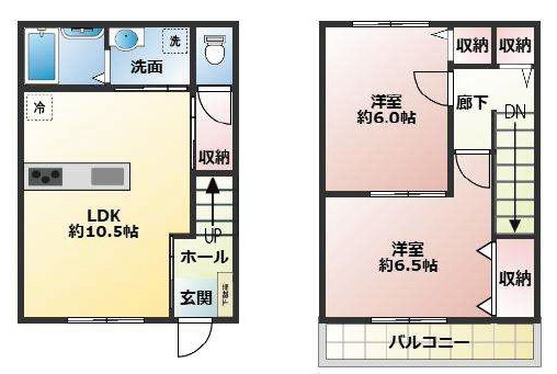 神戸市東灘区西岡本４丁目のタウンの間取り