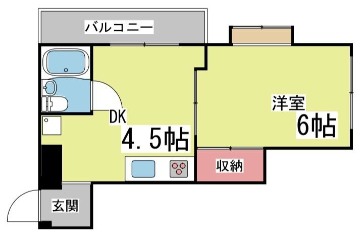 神戸市灘区神前町２丁目の賃貸マンションの間取り