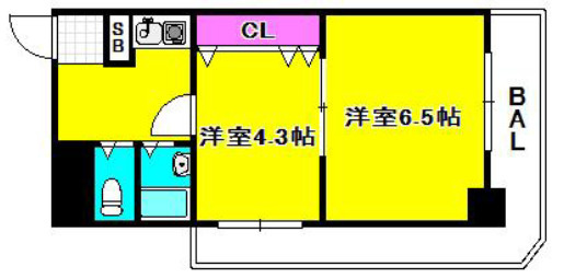 神戸市東灘区森南町３丁目の賃貸マンションの間取り