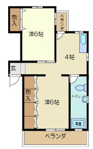 神戸市中央区中山手通２丁目の賃貸マンションの間取り