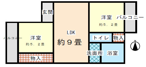 神戸市中央区中山手通３丁目の賃貸マンションの間取り