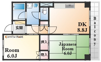 神戸市中央区山本通４丁目の賃貸マンションの間取り